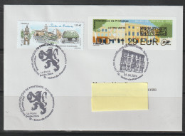 Atm, NABANCO, Pli FDC+20g, DD 1.29 + Timbre. Hotel De Ville, Salon De Provence, 4 Avril 24, Salon De Printemps. - 2010-... Illustrated Franking Labels