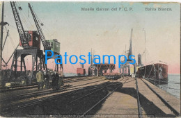 227197 ARGENTINA BUENOS AIRES BAHIA BLANCA DOCK MUELLE GALVAN RAILROAD DETAILS  POSTAL POSTCARD - Argentinië