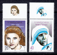 Macedonia 1996 Europa CEPT Faomus Women Mother Teresa Vera Ciriviri Religon Christianity, Set MNH - Macedonia Del Norte