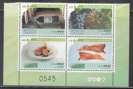 2013 Uruguay Exports Wines Beef Fruit Grapes Complete Block Of 4 MNH @ BELOW FACE VALUE - Uruguay