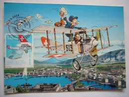 Avion / Airplane / SWISSAIR / Haefeli DH-3 / Carte Maximum - 1919-1938: Entre Guerres