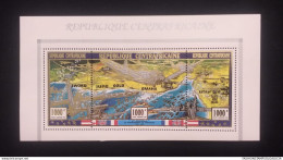 O) 1994 CENTRAL AFRICAN REPUBLIC,  D DAY, BRIDGES, SHIPS, GLIDERS OVER PEGASUS BRIDGE, SWORD BEACH, FIGHTER PLANES OVER - Centraal-Afrikaanse Republiek