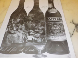 ANCIENNE PUBLICITE TEL IL FUT TEL IL EST COGNAC MARTELL 1948 - Alkohol