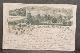 GRUSS VOM CAFE & RESTAURANT RUDOLFSHOHE IN KARLSBAD , LOT 186 - Sudeten