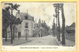 58 - SAINT-PIERRE-le-MOUTIER  +++ Square Gambetta Et Eglise +++ - Saint Pierre Le Moutier