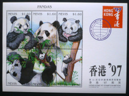 Nevis - 1997 - Giant Panda HONG KONG '97 Stamp Exhibition - Yv 995/00 - Sonstige & Ohne Zuordnung