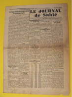 Le Journal De Sablé (Sarthe) N° 16 Du 22 Avril 1944. Collaboration. Pétain Giraud Weiss Staline Prisonniers De Guerre - Guerra 1939-45