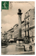 Epinal - Rue Rualménil Et Statue De Pinau - Epinal