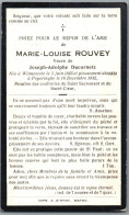 Bidprentje Winnezele (Fra) - Rouvey Marie Louise (1865-1932) - Andachtsbilder