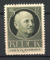 Reklamemarke Generaloberst Alexander Von Kluck Im Portrait, Für's Fliegerheim  - Erinnophilie