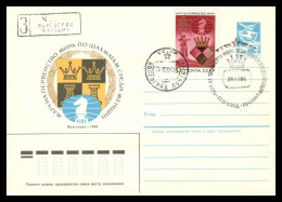 RUSSIA & USSR Chess Women’s World Chess Championship 1984   Special Cancellation On Illustrated Envelope - Chess