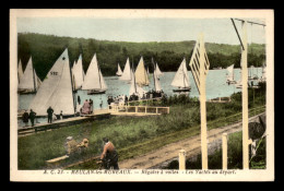 78 - LES MUREAUX - REGATES A VOILES - LES YACHTS AU DEPART - CARTE COLORISEE - Les Mureaux