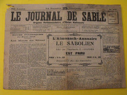 Le Journal De Sablé (Sarthe) N° 49 Du 14 Décembre 1930.  Vie Locale Infos Nationales - Pays De Loire