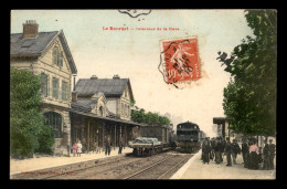 93 - LE BOURGET - TRAIN EN GARE DE CHEMIN DE FER - CARTE COLORISEE - Le Bourget