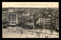94 - CHARENTON-LE-PONT - PANORAMA DE LA PLACE DES ECOLES - CAFE DU CERCLE - Charenton Le Pont