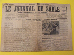 Le Journal De Sablé (Sarthe) N° 35 Du 2 Décembre 1939.  Guerre France En Alerte  Pologne Réquisition - War 1939-45