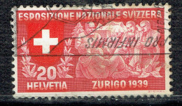 Exposition Nationale De Zurich : Allégorie De L'effort Spirituel Du Peuple Suisse (en Italien) - Used Stamps