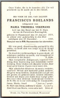 Bidprentje Wuustwezel - Roelands Franciscus (1878-1938) - Devotion Images