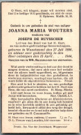 Bidprentje Wuustwezel - Wouters Joanna Maria (1866-1944) - Andachtsbilder