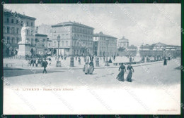 Livorno Città Piazza Carlo Alberto Cartolina WX1681 - Livorno