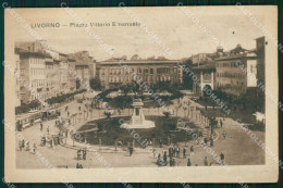 Livorno Città Piazza Vittorio Emanuele Cartolina WX1684 - Livorno