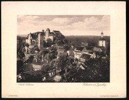 Fotografie-Kupfertiefdruck Unbekannter Fotograf, Ansicht Hohnstein / Sächsische Schweiz, Ortsansicht Mit Jugendburg  - Orte