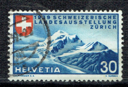 Exposition Nationale De Zurich : Pic Roseg Et Séracs Du Glacier De La Scherva (en Allemand) - Oblitérés