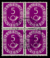 BRD DS POSTHORN Nr 125 Zentrisch Gestempelt VIERERBLOCK X708156 - Used Stamps