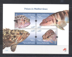 Portugal 2016-Euromed: Fishes Of The Mediterranean Sea M/sheet - Ungebraucht