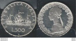 1968 Italia Lire 500 Caravelle Argento FDC - Autres & Non Classés