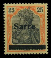 SAARGEBIET GERMANIA Nr 9bIII Ungebraucht Gepr. X79E272 - Unused Stamps