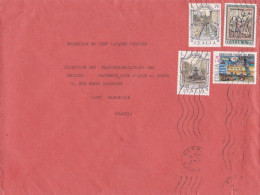 Italie-1975--lettre De ROME Pour  MARSEILLE-13 (France)..timbres, Cachet  9-12-75 --format  C5 - 1971-80: Marcophilia