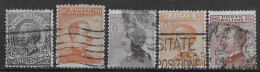 Italia Italy 1918 Regno Effigie Sa N.108-112 Completa US - Gebraucht