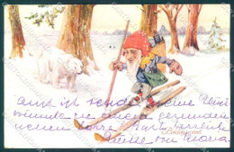 Greetings New Year Gnome Ski Polar Bear Christmas Toy CORNER CREASED Pc TW1715 - Sonstige & Ohne Zuordnung