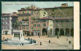 Livorno Città Piazza Vittorio Emanuele Alterocca 6007 Cartolina WX1695 - Livorno