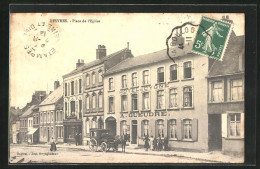 CPA Desvres, Place De L`Eglise, Hotel Du Cygne  - Desvres