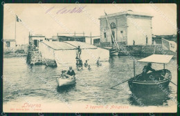Livorno Antignano Barche PIEGHE FORO Cartolina WX1725 - Livorno