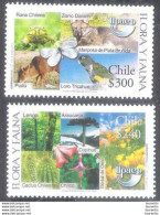 783. Butterflies - IFrogs- Parrots - Wolves - UPAEP - Flowers - Chile Yv 1662-63 - MNH - 1,75 - Vlinders