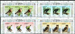 Artsakh 2021 "Fauna.Birds" 4v Zd X 3 Unperforated Quality:100% - Armenia