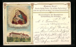 Lithographie Vilshofen, Kloster Schweiklberg Missionskloster D. Benediktiner, Maria Hilf  - Vilshofen