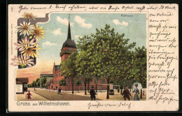 Lithographie Wilhelmshaven, Passanten Vor Dem Rathaus  - Wilhelmshaven