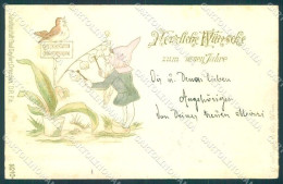 Greetings New Year Gnome Bird Ruger Paul Seyfert Serie 10 Postcard TW1710 - Altri & Non Classificati