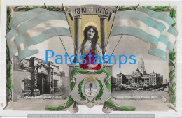 227222 ARGENTINA BUENOS AIRES CONGRESO NACIONAL & CASA DEL CONGRESO TUCUMAN CENTENARY HERALDRY & FLAG POSTAL POSTCARD - Argentine