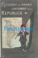 227223 ARGENTINA PRIMER CENTANARIO CENTANARY PATRIOTIC & FLAG MAP MAPA VIÑETA POSTCARD - Argentina