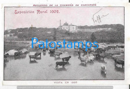 227231 ARGENTINA SANTA FE CREMERIA DE CARCARAÑA EXPOSICION RURAL TAXADA CIRCULATED TO ITALY POSTCARD - Argentina