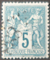 R1311/2969 - FRANCE - SAGE TYPE II N°75 LUXE / BON CENTRAGE >>>>> Cachet Du Jour De L'an :  GC 888 - 1876-1898 Sage (Type II)