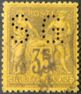 R1311/2979 - FRANCE - SAGE TYPE II N°93 Oblitéré / Perforé S. G. - 1876-1898 Sage (Type II)