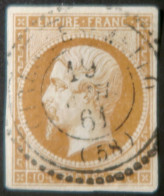 R1311/2984 - FRANCE - NAPOLEON III N°13B Avec CàD Type 22 >>>> CIRES-LES-MELLO (Oise) 1861 - 1853-1860 Napoléon III.