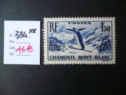 Timbre France Neuf ** 1937  N° 334 Cote 16 € - Nuevos