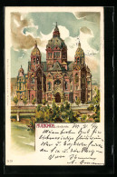 Lithographie München, Darstellung Der Lukaskirche  - München